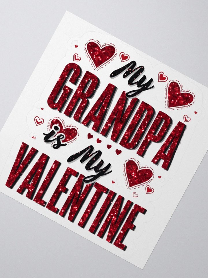 Glittery Grandpa Valentine Stickers product image (6)