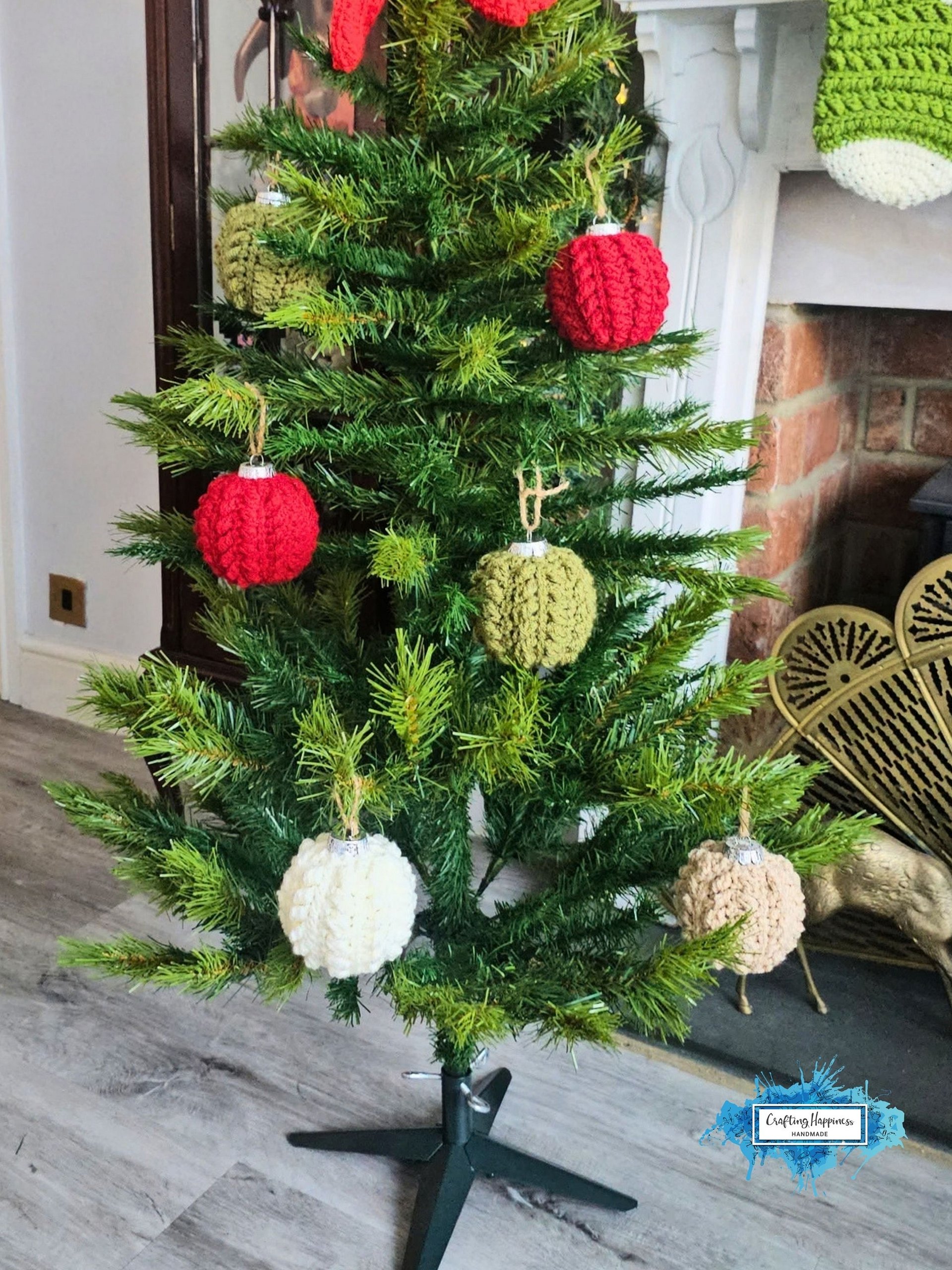 CROCHET PATTERNS + VIDEO | Christmas Bauble Pattern pdf | Moon Fern Winter Collection | Ornament Cover Tree Decor | Holiday Decor product image (5)