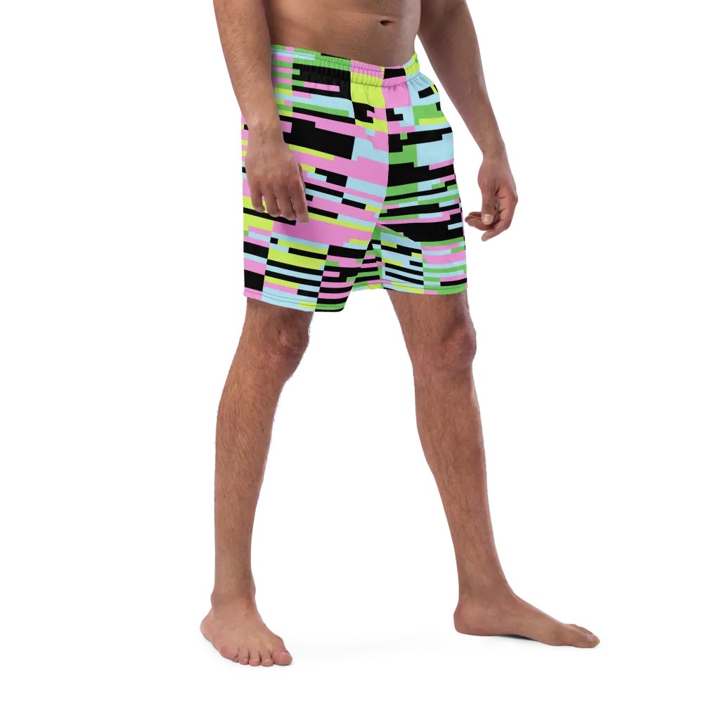 Pixelated Splash Men's Swim Trunks product image (3)