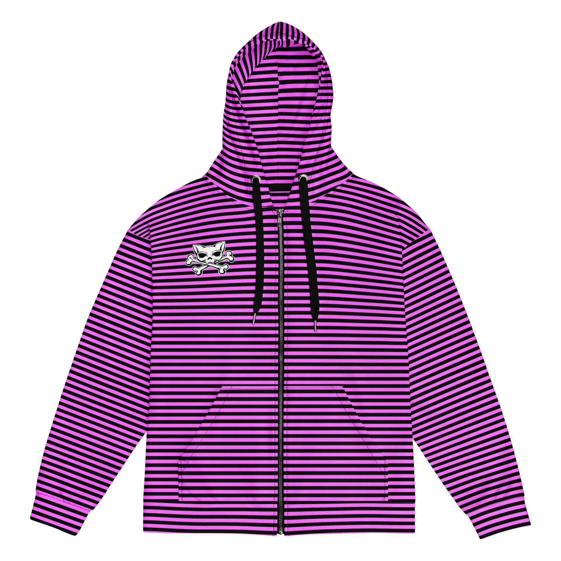 Blaque and Pink Stripped Hoodie product image (1)