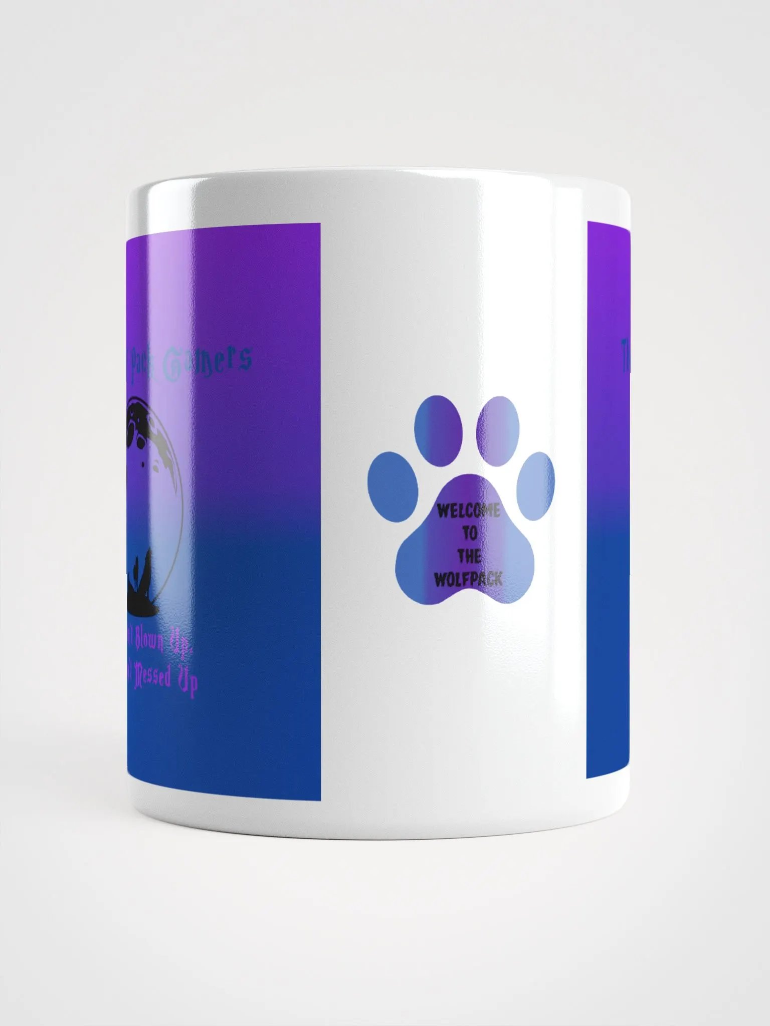 The Wolf Pack gamers Gaming Motto with PawPrint Mug product image (5)