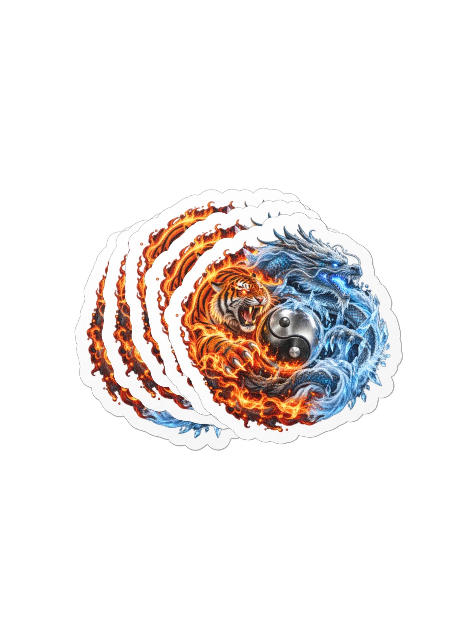 Tiger vs Dragon Sticker product image (8)