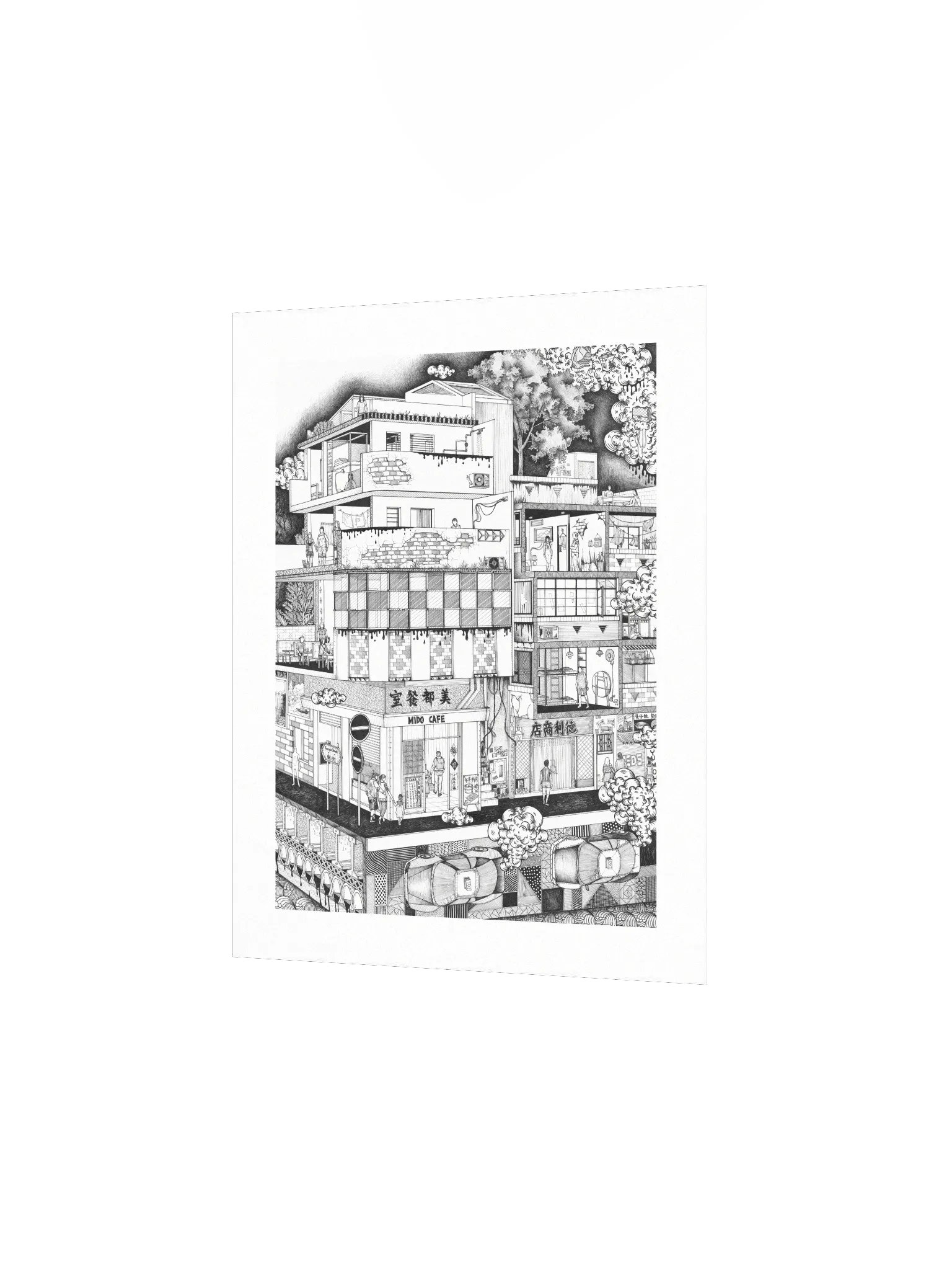 Temple Street - Original Art Print product image (3)
