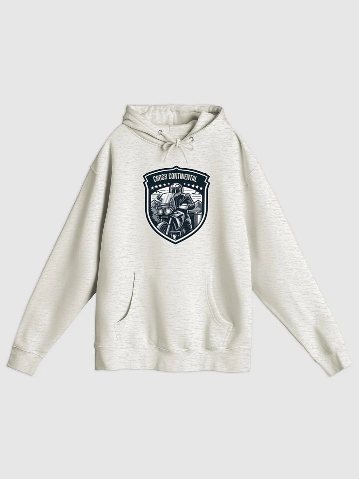 Mountain Rider Shield Hoodie | AI Design cross continental touring product image (1)