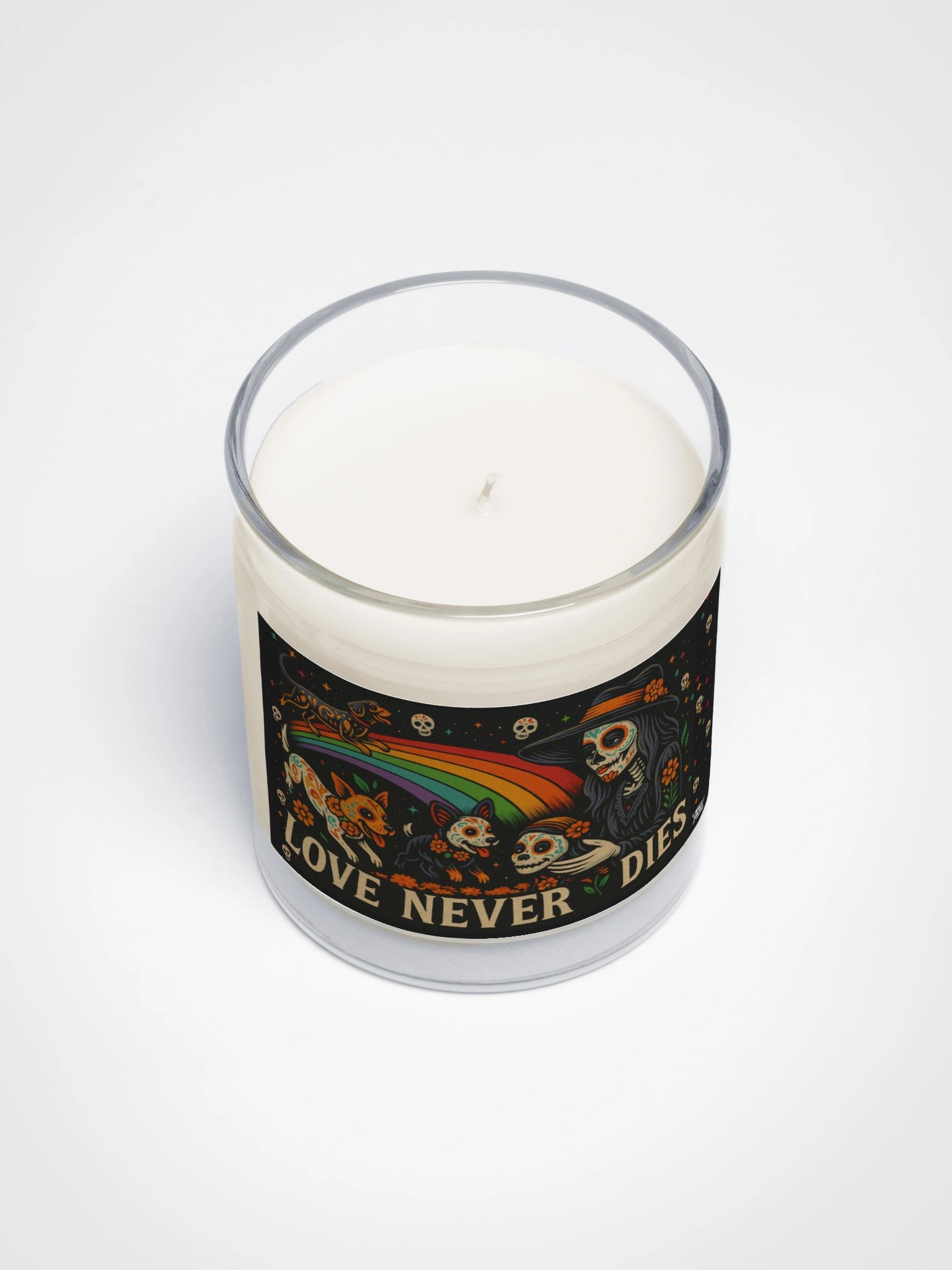 Day of the Dead Rainbow Bridge Candle – Love Never Dies Memorial Soy Wax Candle product image (3)