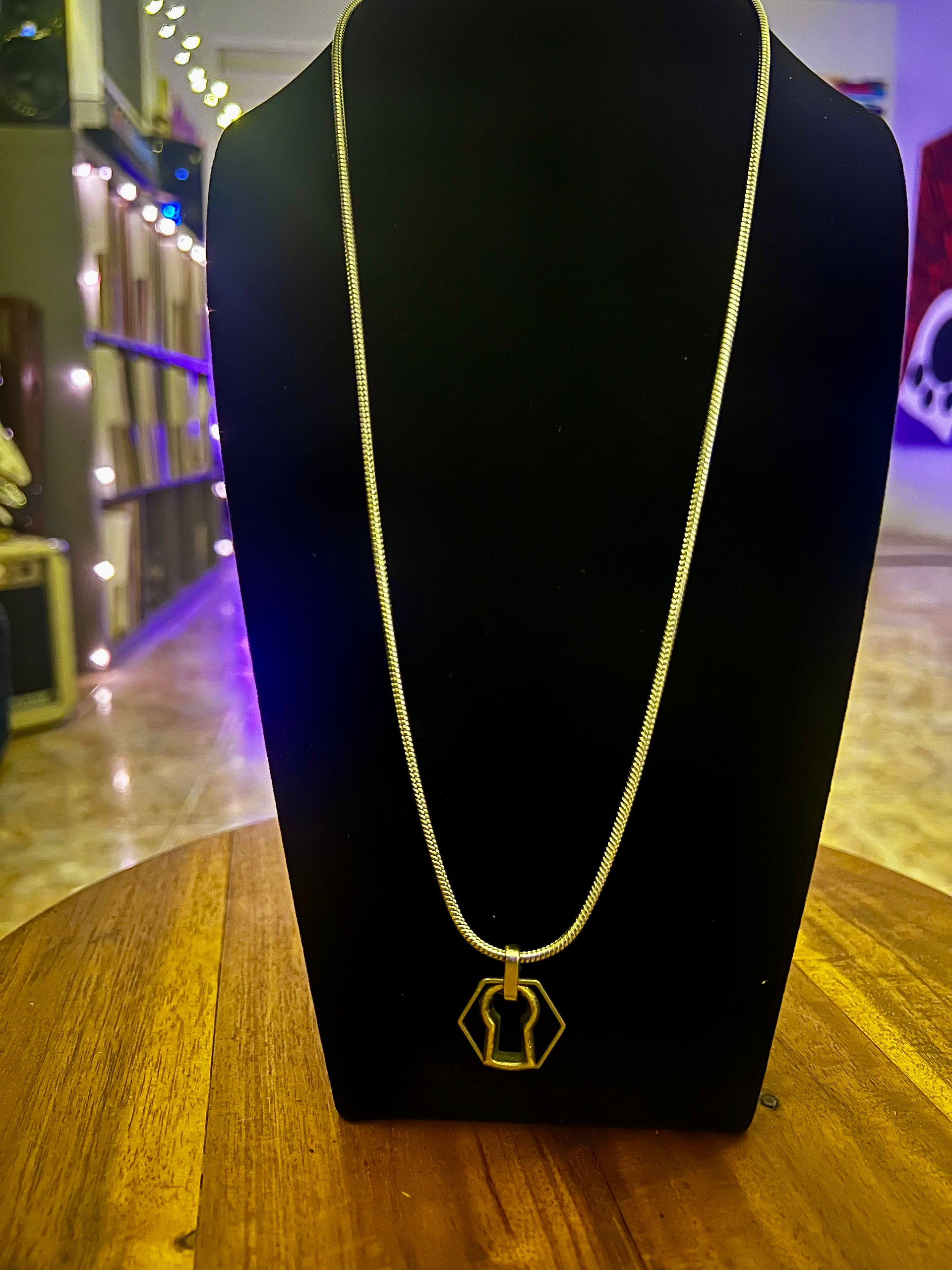 Hexagon Keyhole Necklace product image (1)