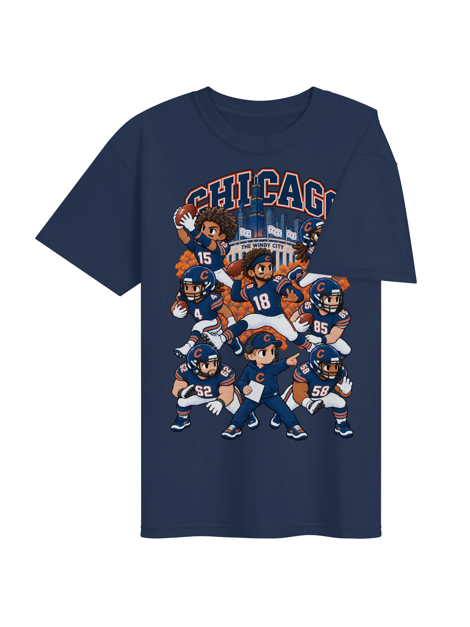 Chicago Football Animated Player T-Shirt product image (58)