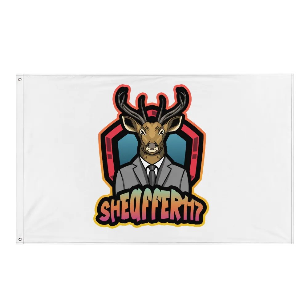 Deer in a Suit All-Over Flag product image (1)