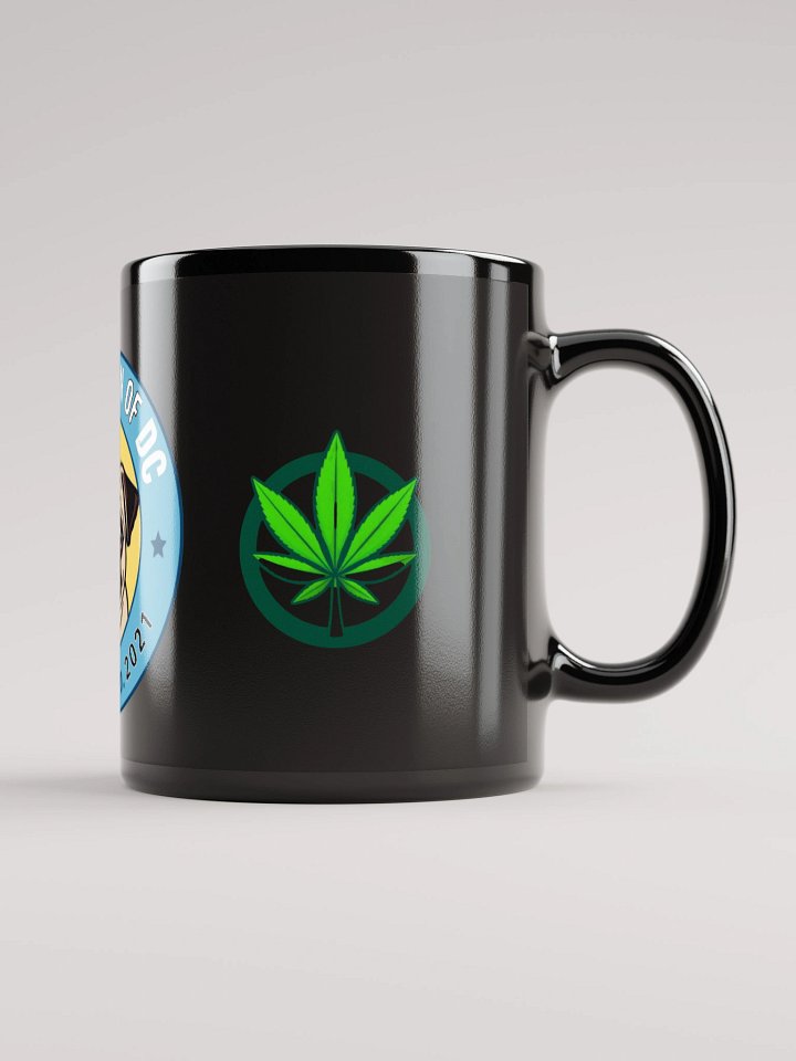 Pug Nation of DC Black Glossy Mug product image (1)