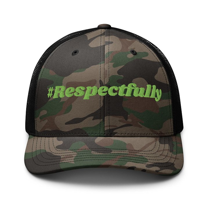 #Respectfully Kick Exclusive Camo Trucker Hat product image (1)
