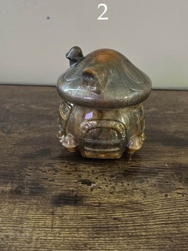 🍄 Handmade Resin Mushroom & Witch House Trinket Jars – One of a Kind product image (2)