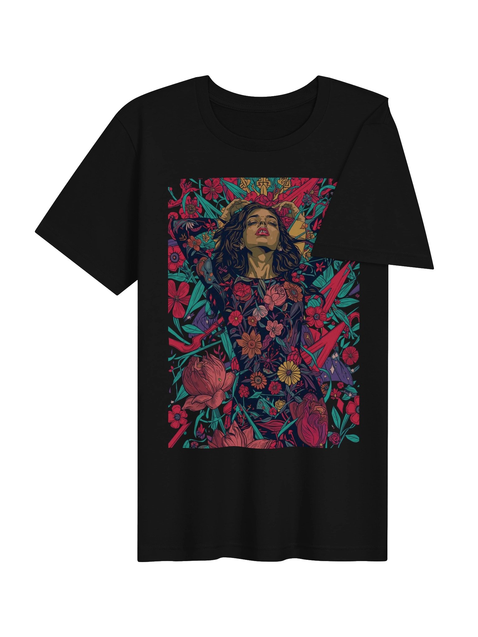 Floral Goddess Illustration Supersoft Tee product image (7)