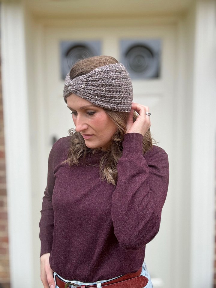Easy Tweedy Crochet Ear Warmer Pattern product image (1)