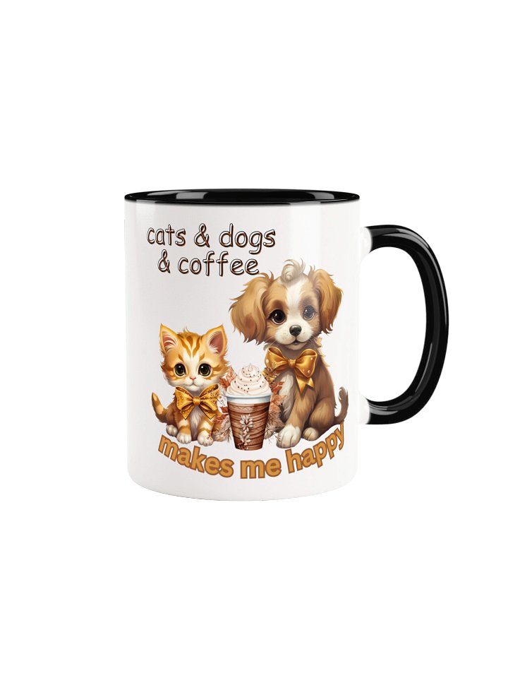 Cats, Dogs & Coffee Make Me Happy Mug product image (2)
