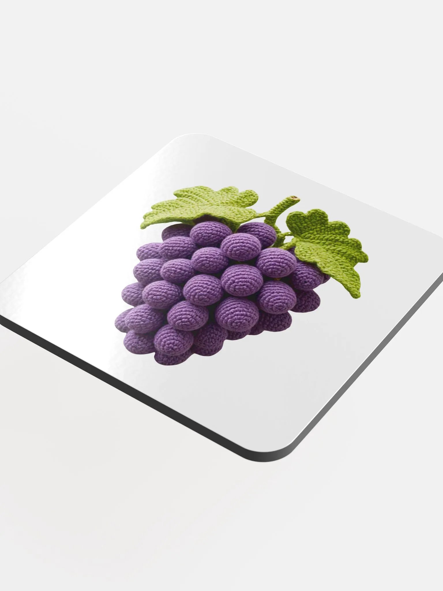 CozyAvocado Glossed Cork Coaster Grape Slice #1 product image (4)