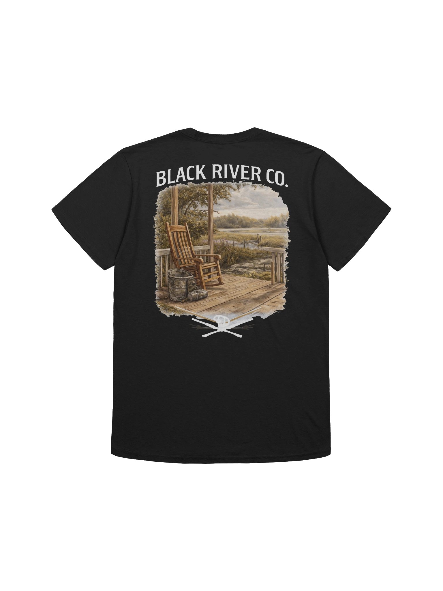 Porch Tee | Black & Blue product image (3)