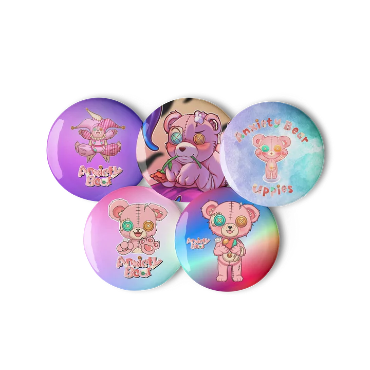 Colorful Anxiety Bear Pins product image (3)
