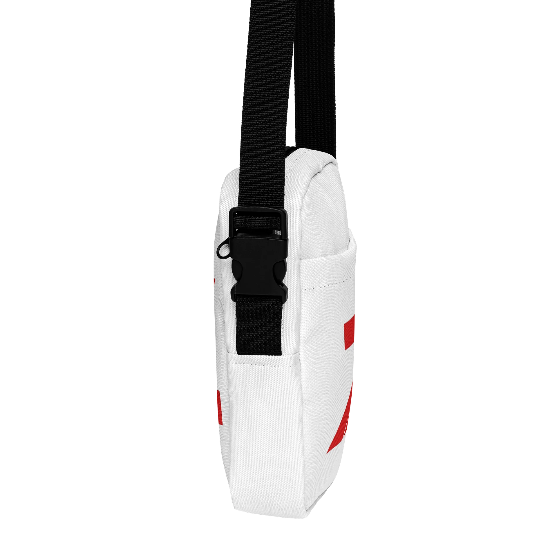 ZING Unisex Graphic Crossbody Sling Bag – White & Red Athletic Utility Shoulder Bag product image (3)