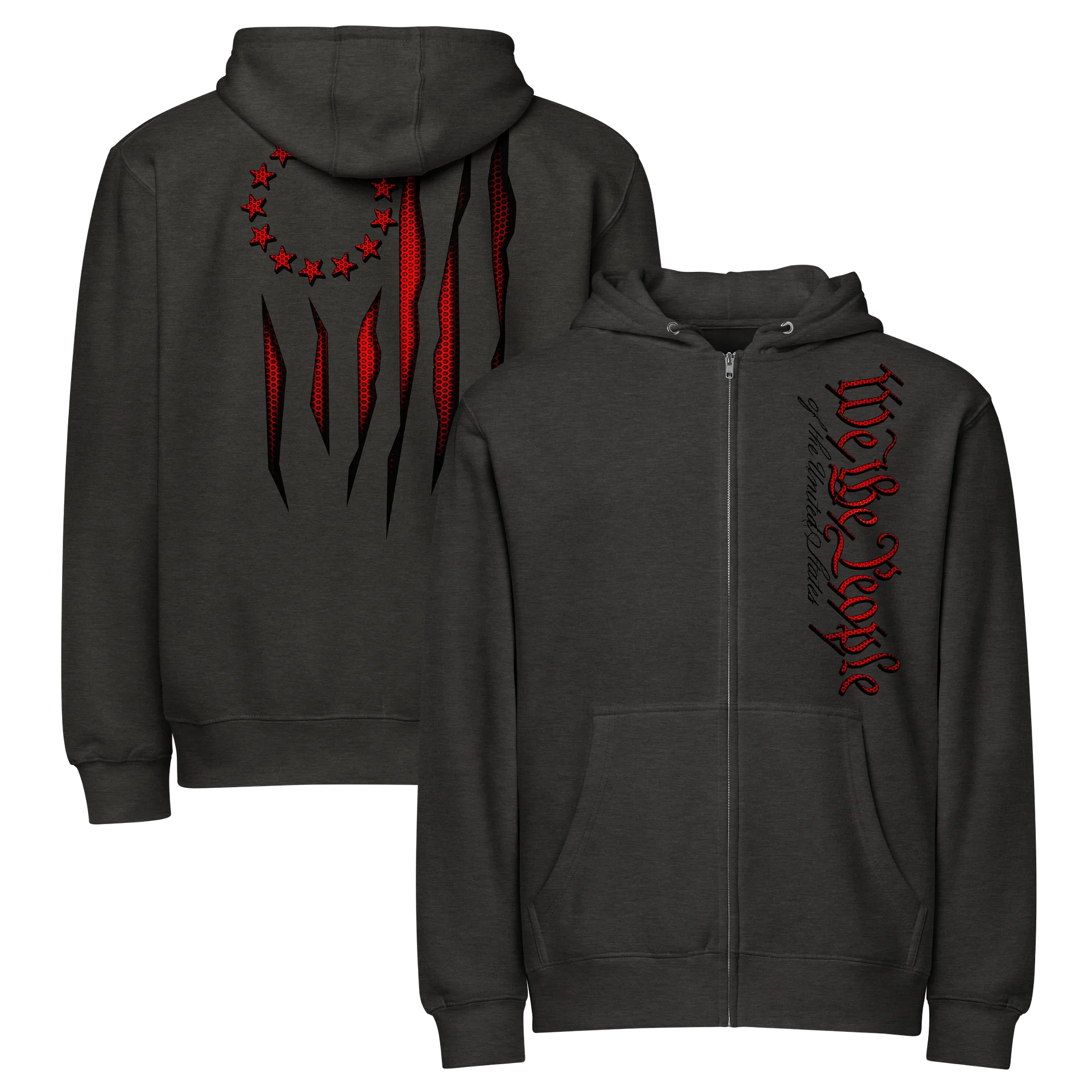 Red Carbon Onyx Zip Hoodie product image (1)