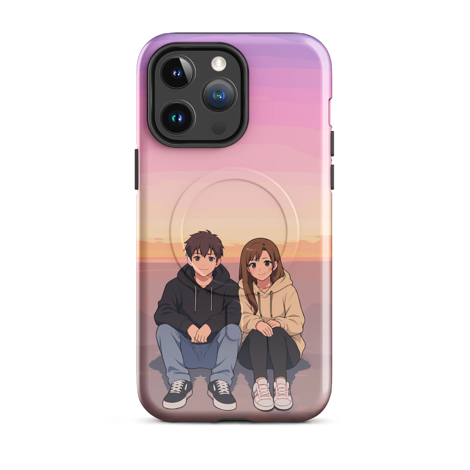Couple Anime Sunset Street Silence iPhone® Case product image (2)