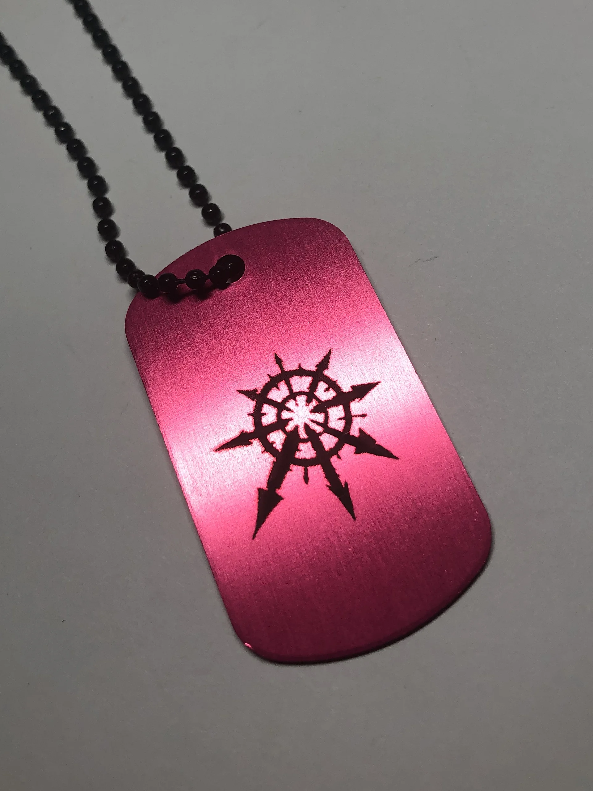HERESY - Engraved Dog Tag Pendant Necklace product image (3)