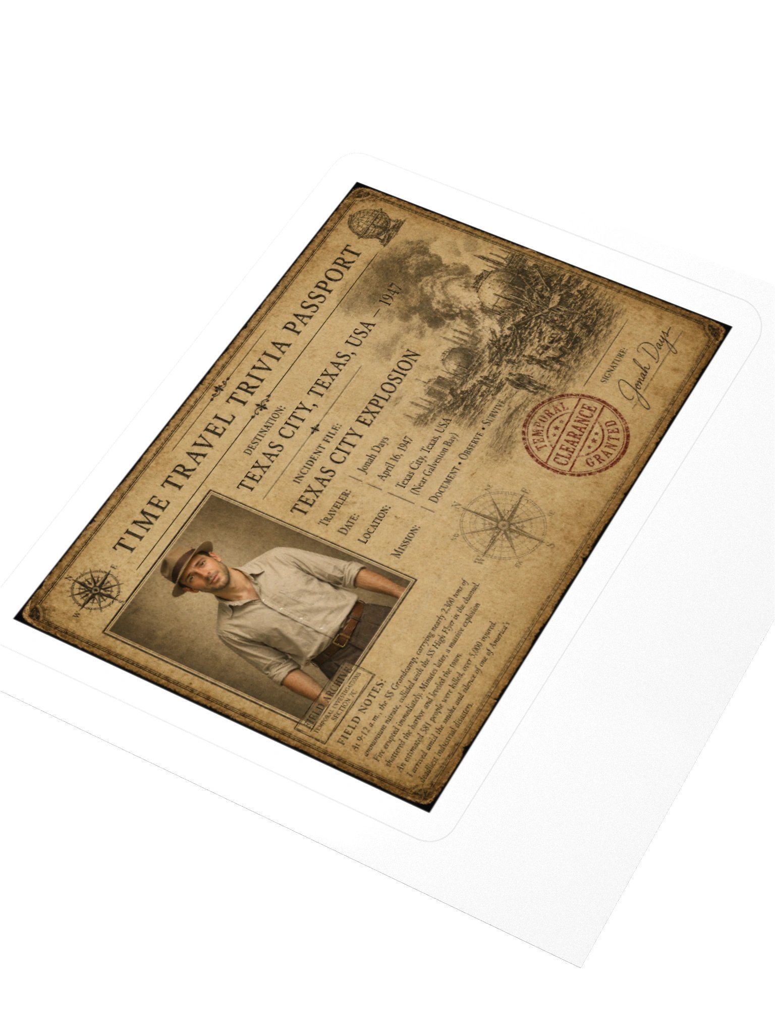 Texas City Explosion — 1947 Incident Passport Sticker product image (8)