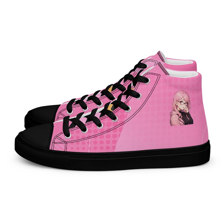 (PINK WAIFU) K Women's High Top Canvas Shoes product image (1)