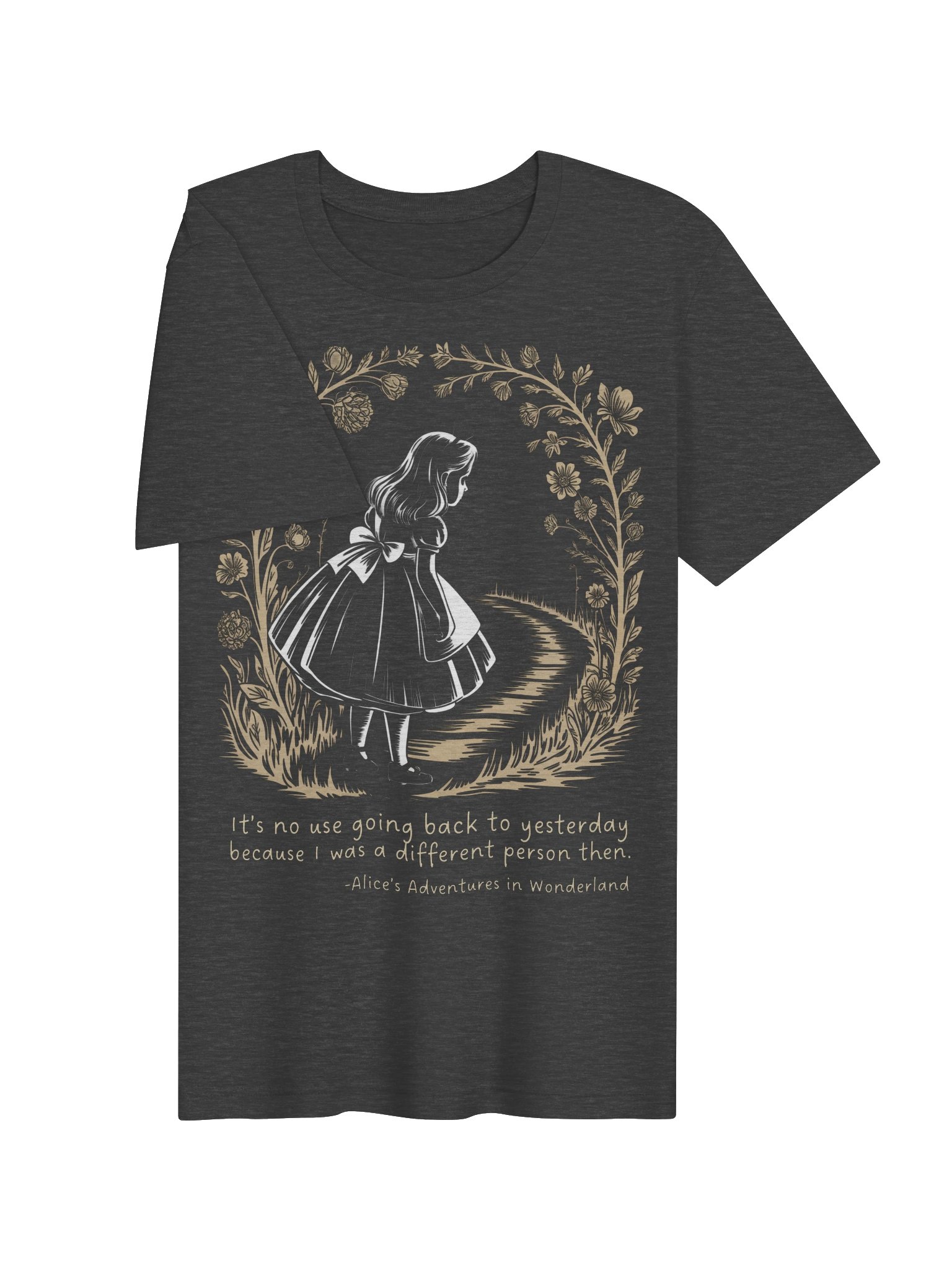 Alice in Wonderland Shirt, Different Person Quote Tee, Lewis Carroll Literary Graphic product image (4)