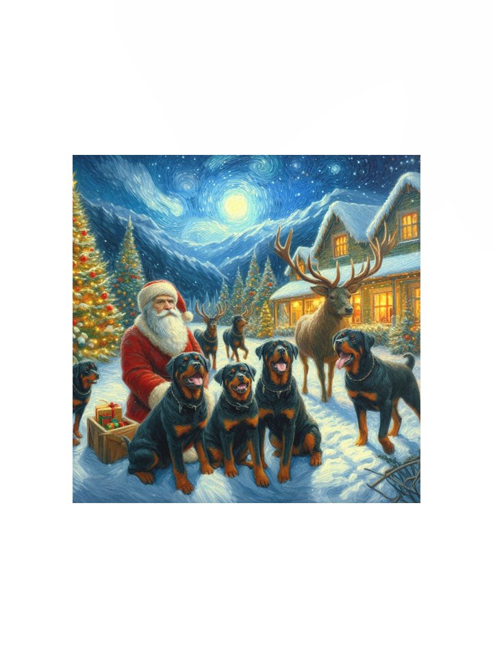 Santa's Rottweiler Wonderland Poster product image (4)