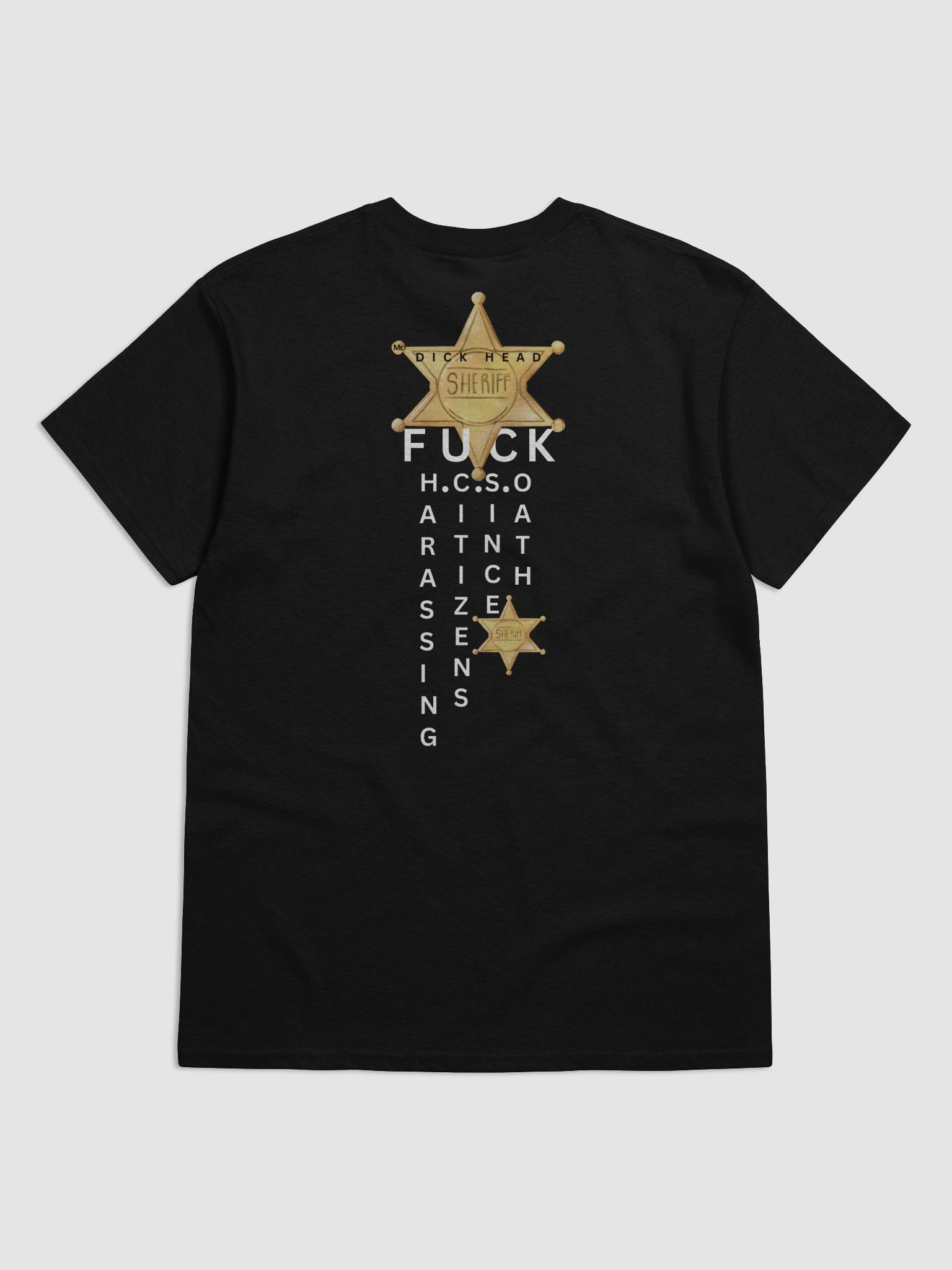Black Golden Sheriff Badges T-Shirt product image (2)