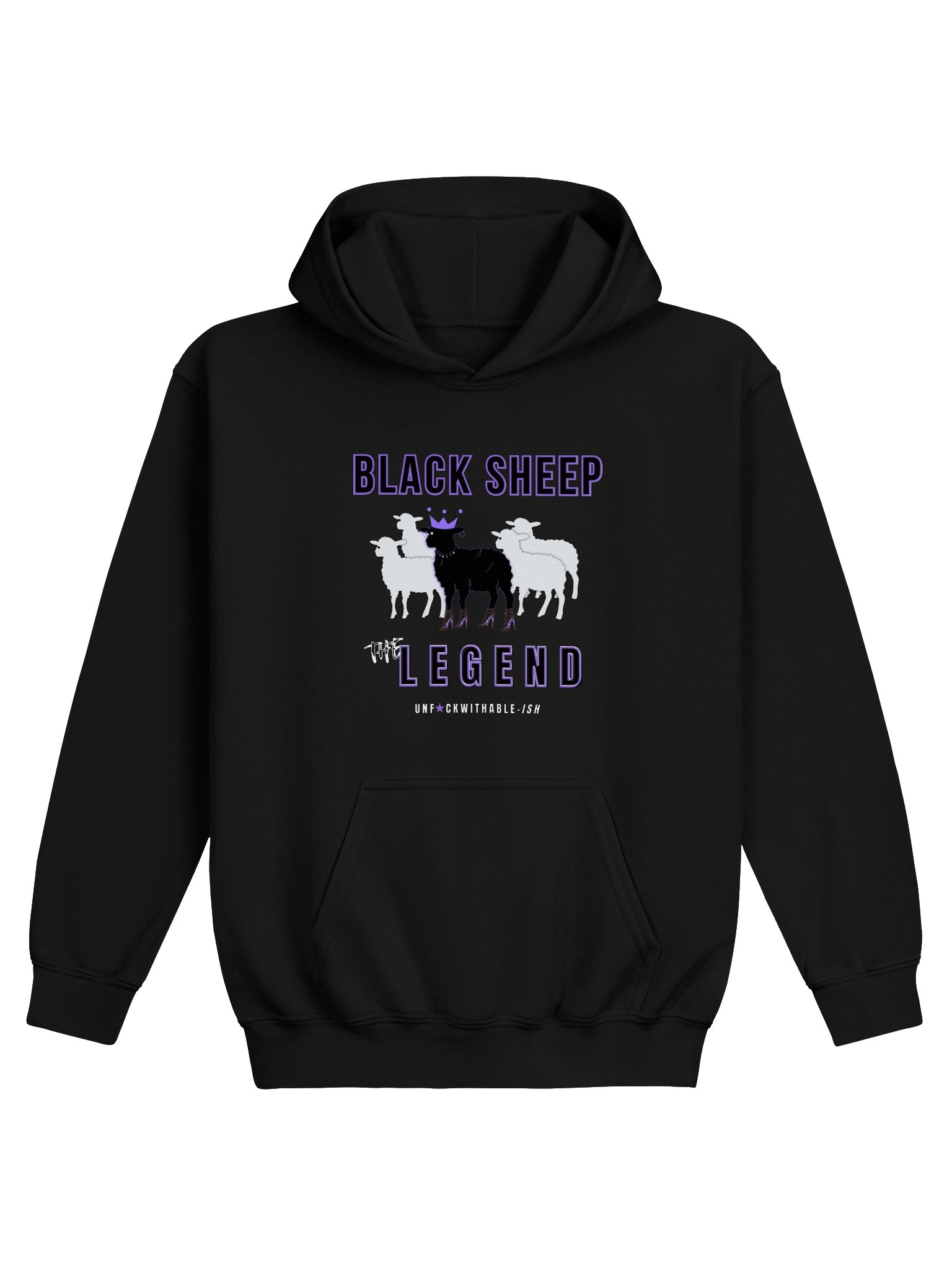 Kids Unisex Black Sheep Black Hoodie product image (1)