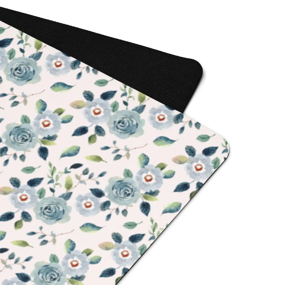 Blue Floral Pattern Yoga Mat product image (1)