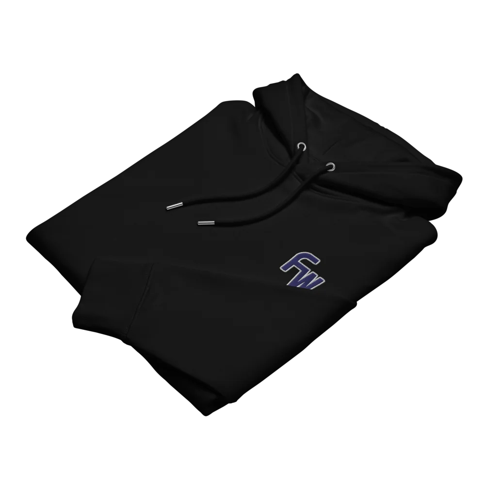 Embroidered Monogram Hoodie in Black with Backprint product image (10)