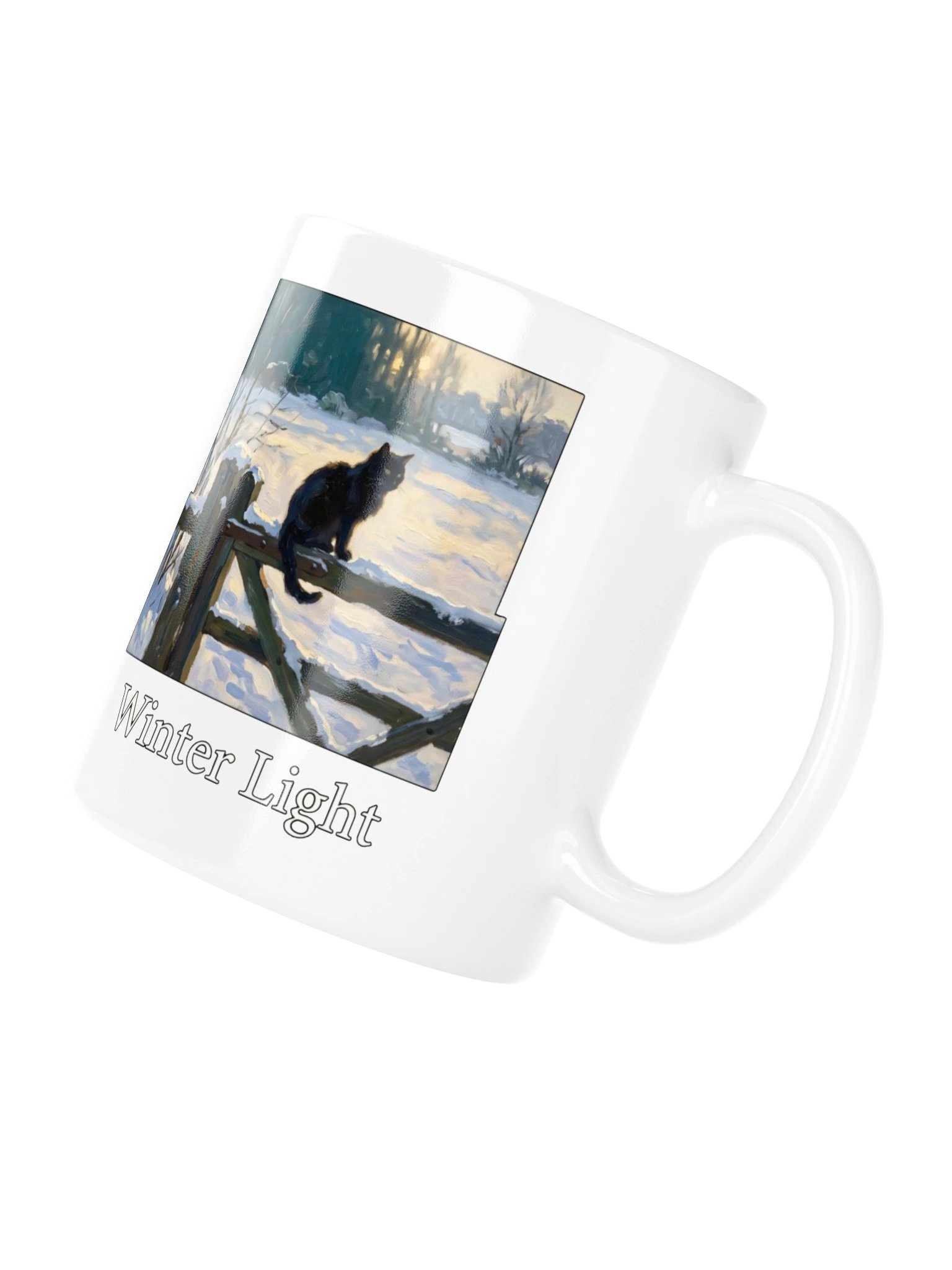 Winter Fence Cat Mug product image (4)