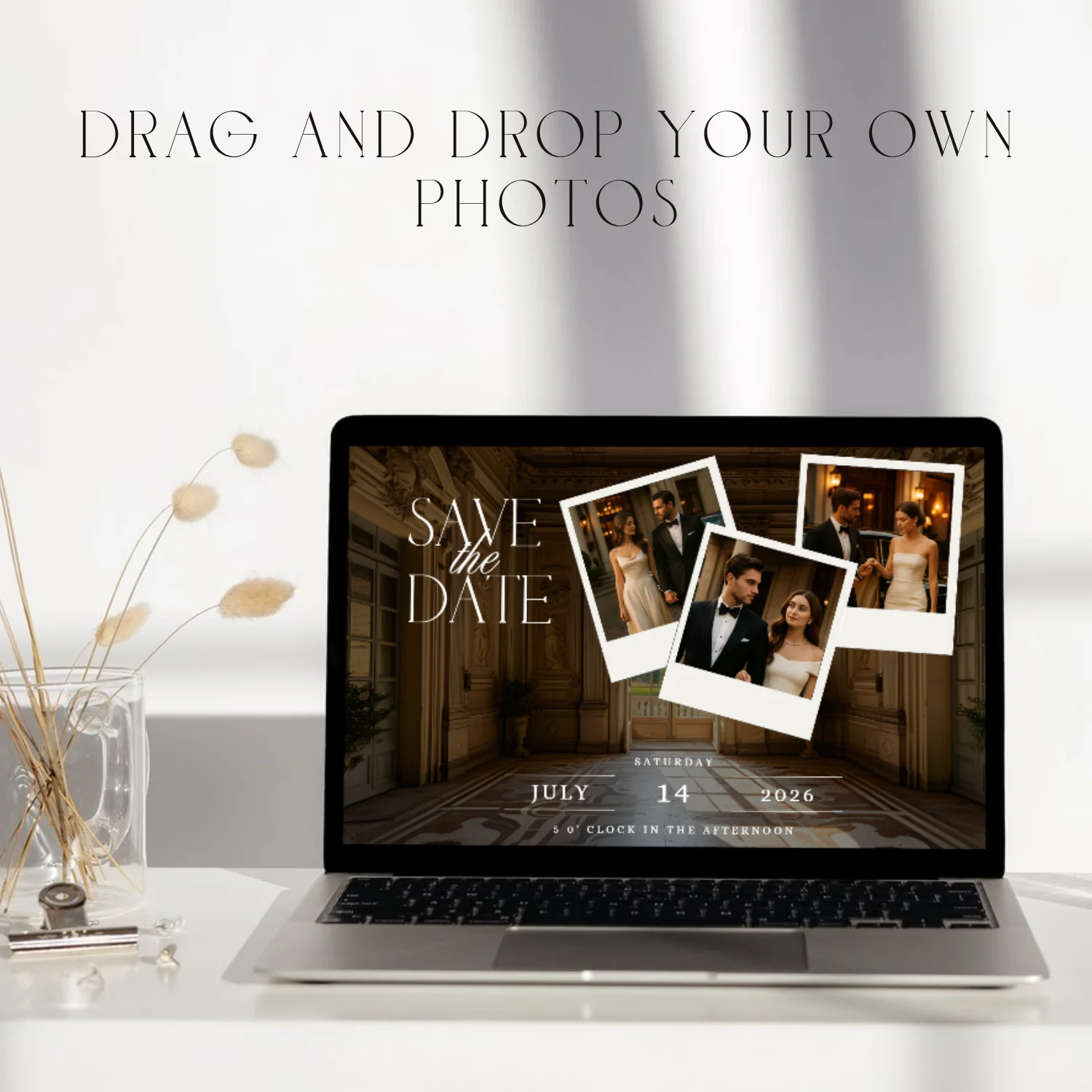 Old Money Wedding Website Template | Elegant Black Tie Digital Invite | Editable Canva Website | Wedding RSVP Online | Printable Invitation product image (9)