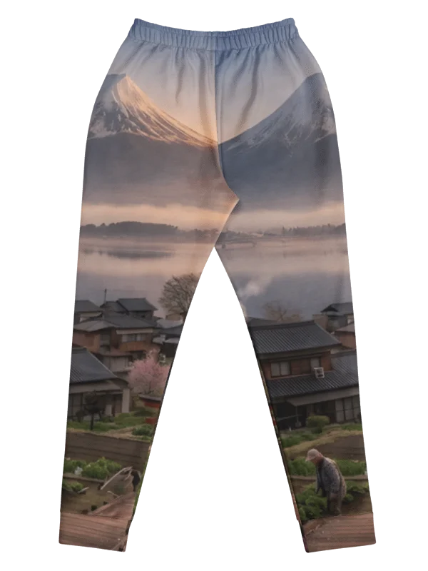 Mount Fuji Recycled Women's Joggers | Eco-Friendly Graphic Sweatpants product image (2)