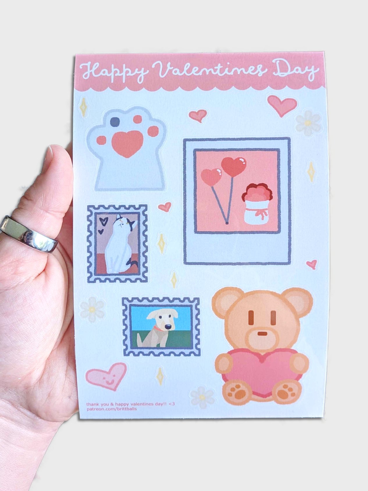 "Happy Valentine's Day" Sticker Sheet product image (1)