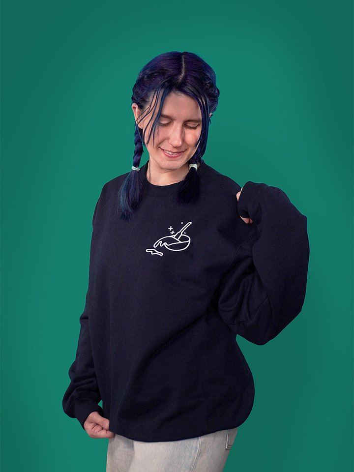 The Amateur Embroidered Sweater (Dark) product image (1)