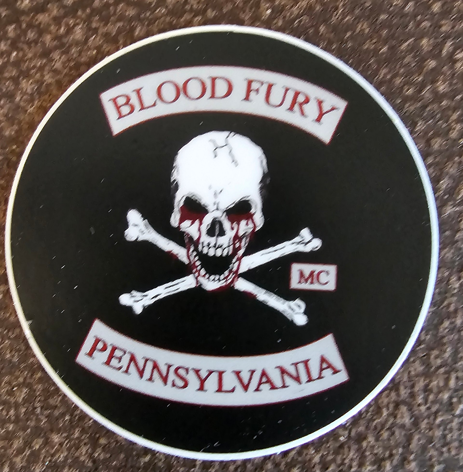 Small Round Blood Fury MC Sticker - (MMM27 PREORDER ONLY) product image (1)