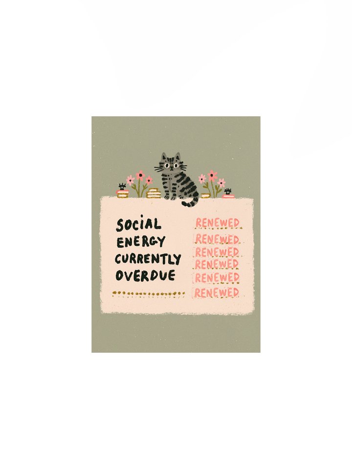 Social Energy Overdue Cat Poster product image (2)
