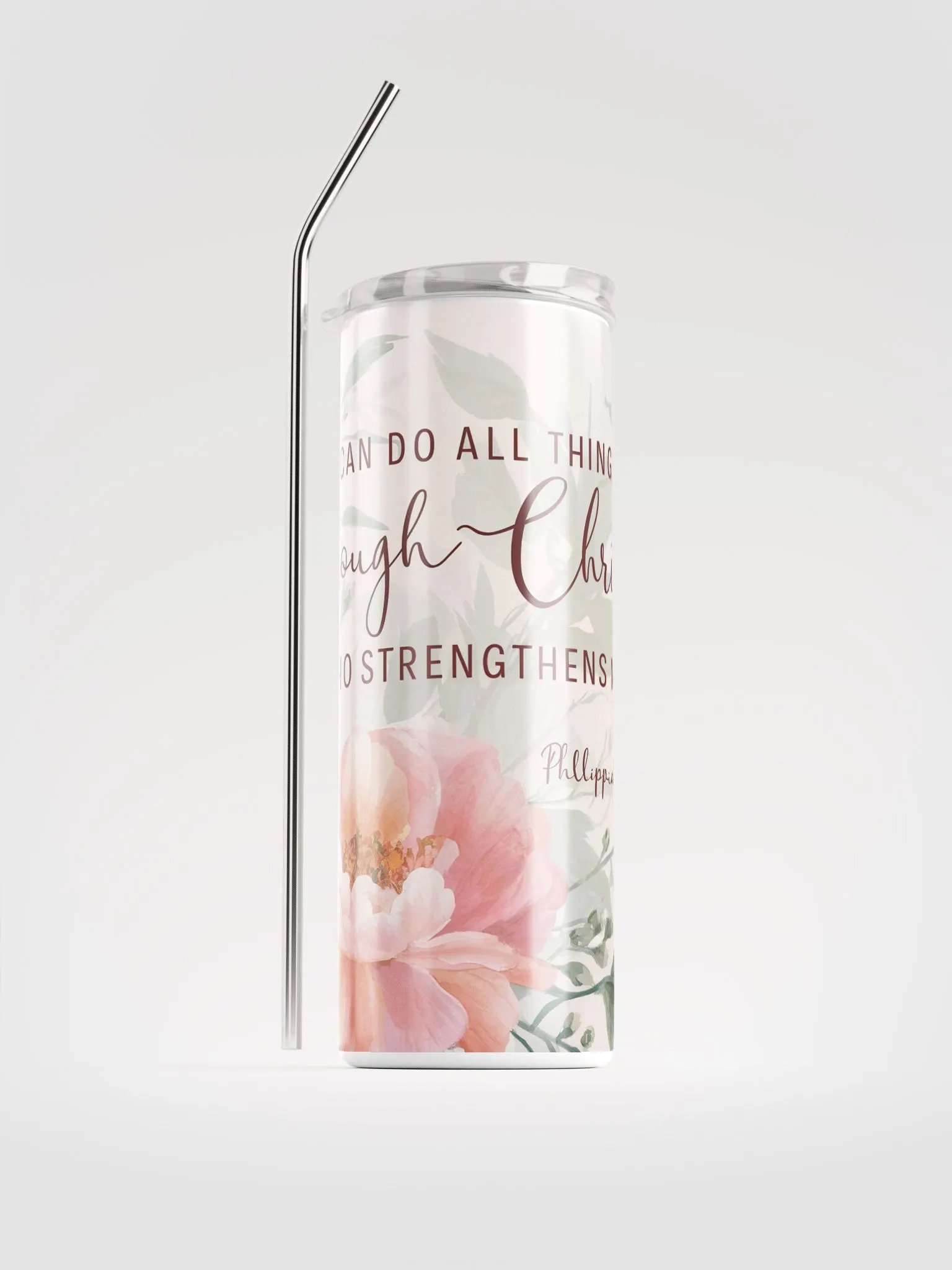 I Can Do All Things Through Christ Philippians 4:13 Stainless Steel Tumbler product image (2)