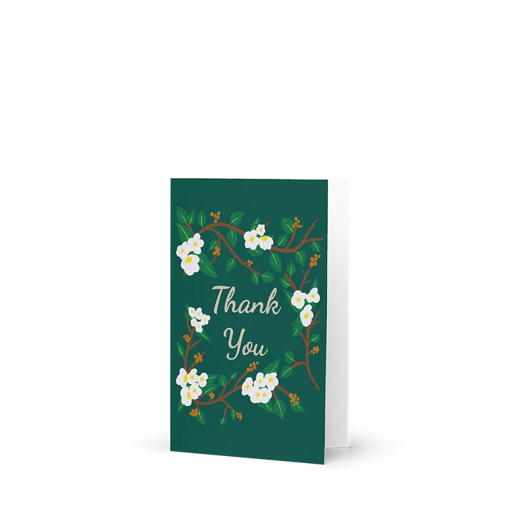 Thank You Botanical Garland | Ivory & Moss Green on Forest Green product image (1)