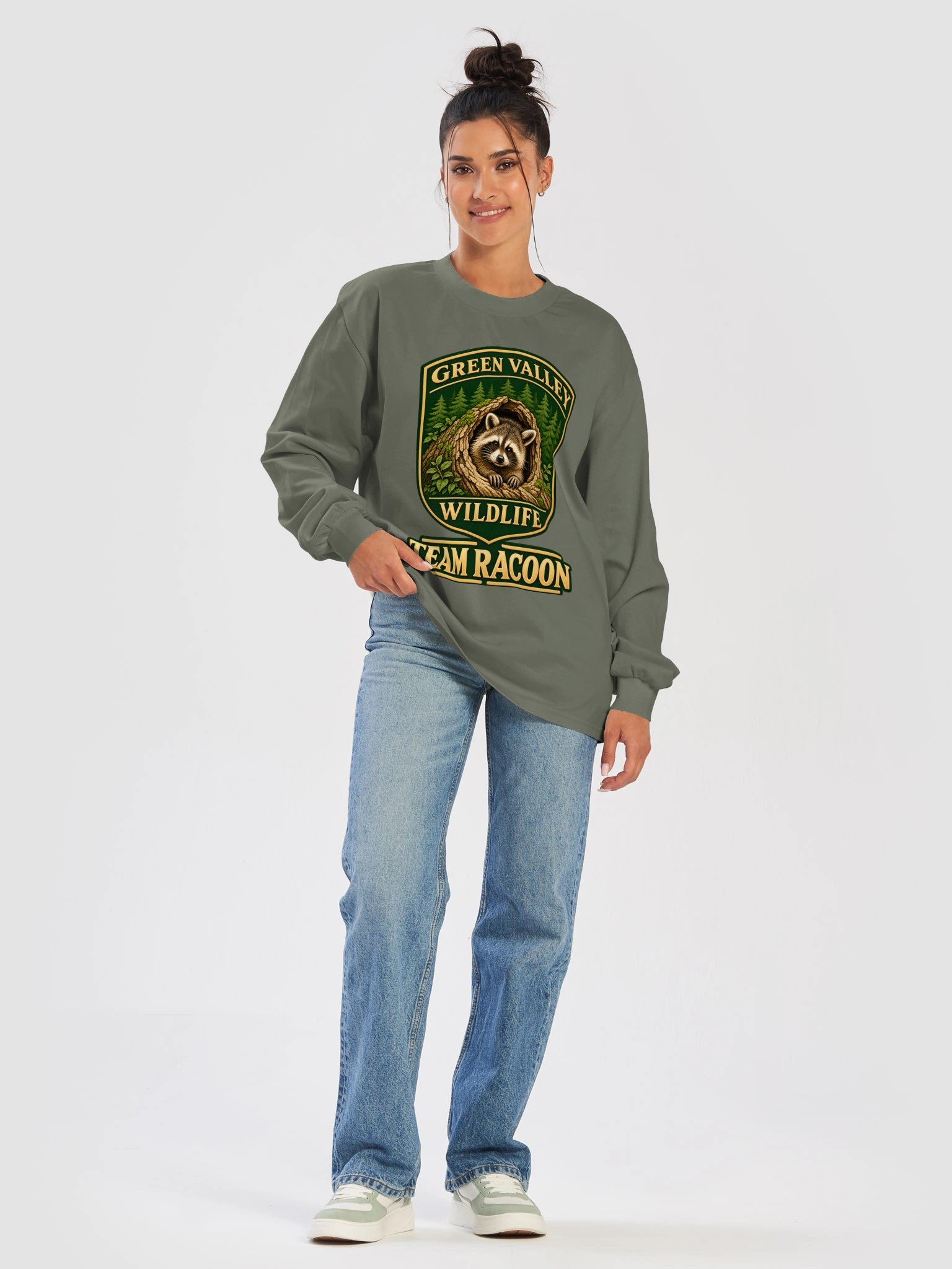 Green Valley Wildlife - Team Racoon Sweatshirt product image (5)