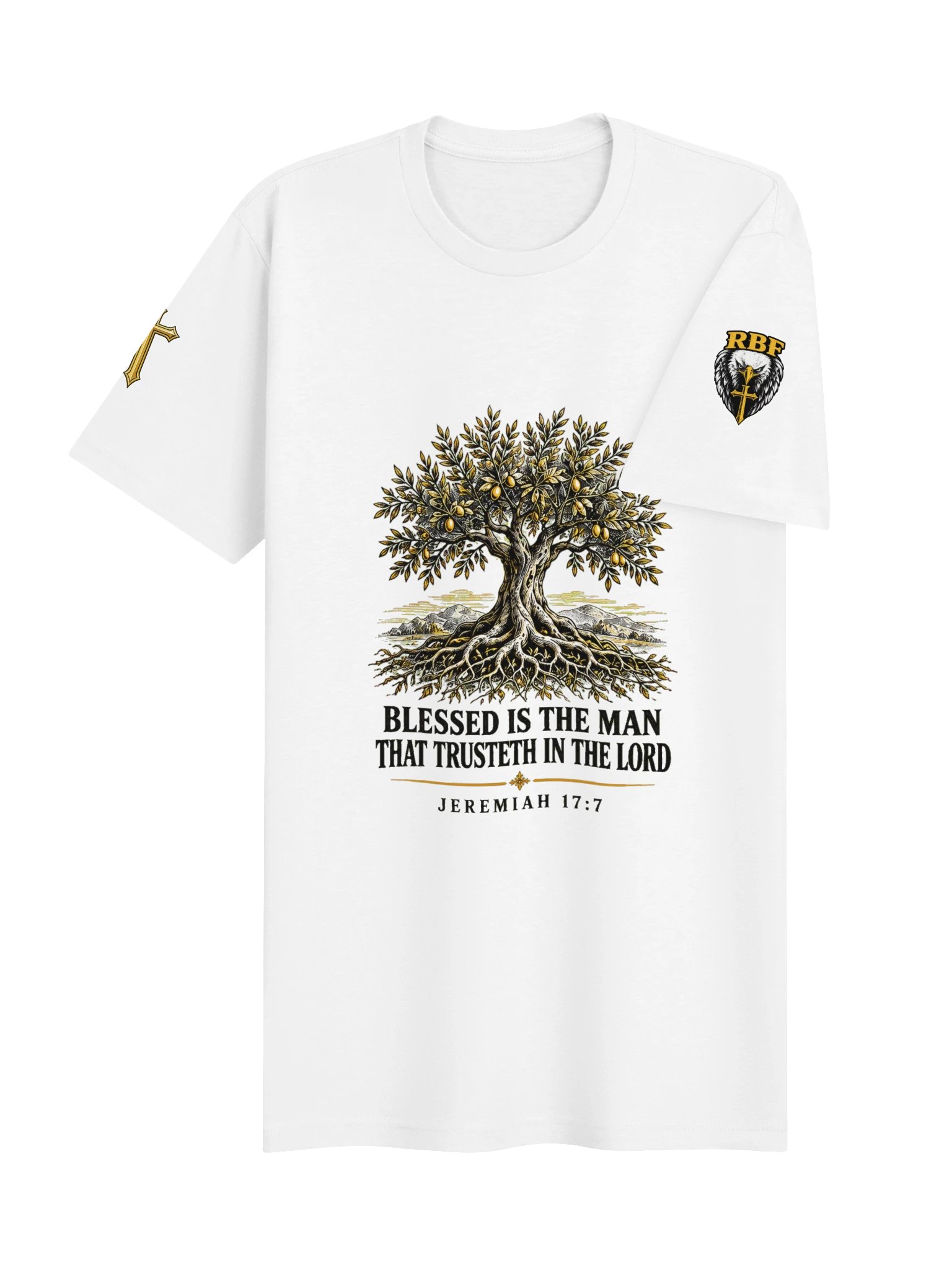 Trust & Refuge Scripture T-Shirt — White product image (4)
