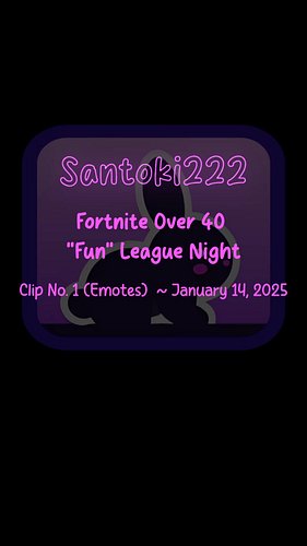 Clip No. 1 Emotes - Fortnite Over 40 League 