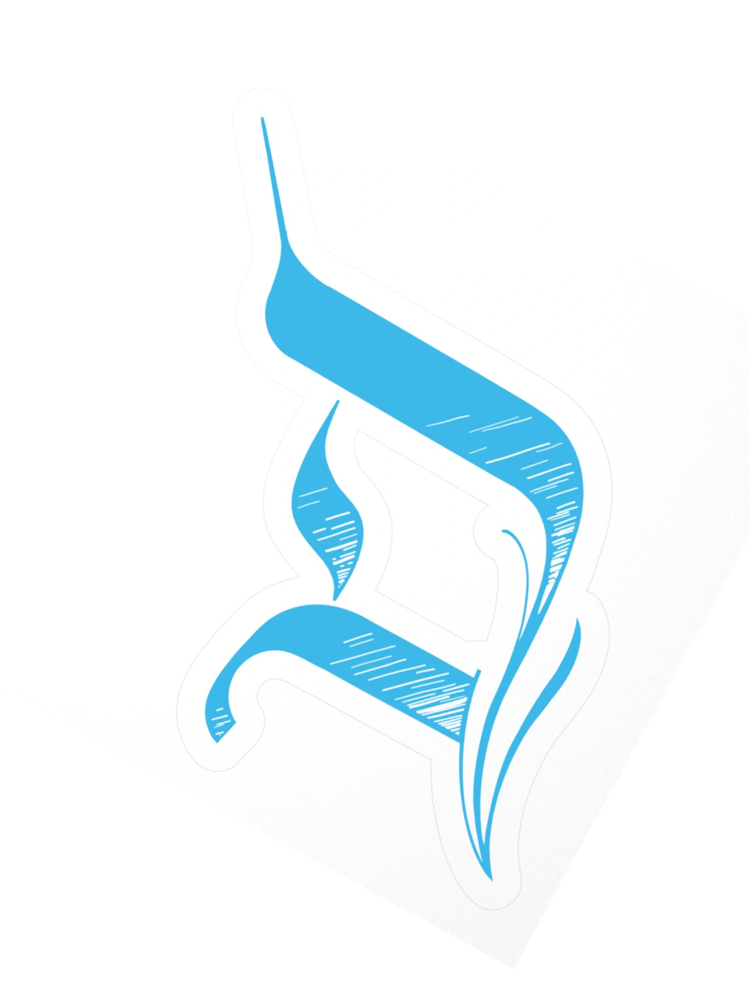 Big D blue sticker product image (2)