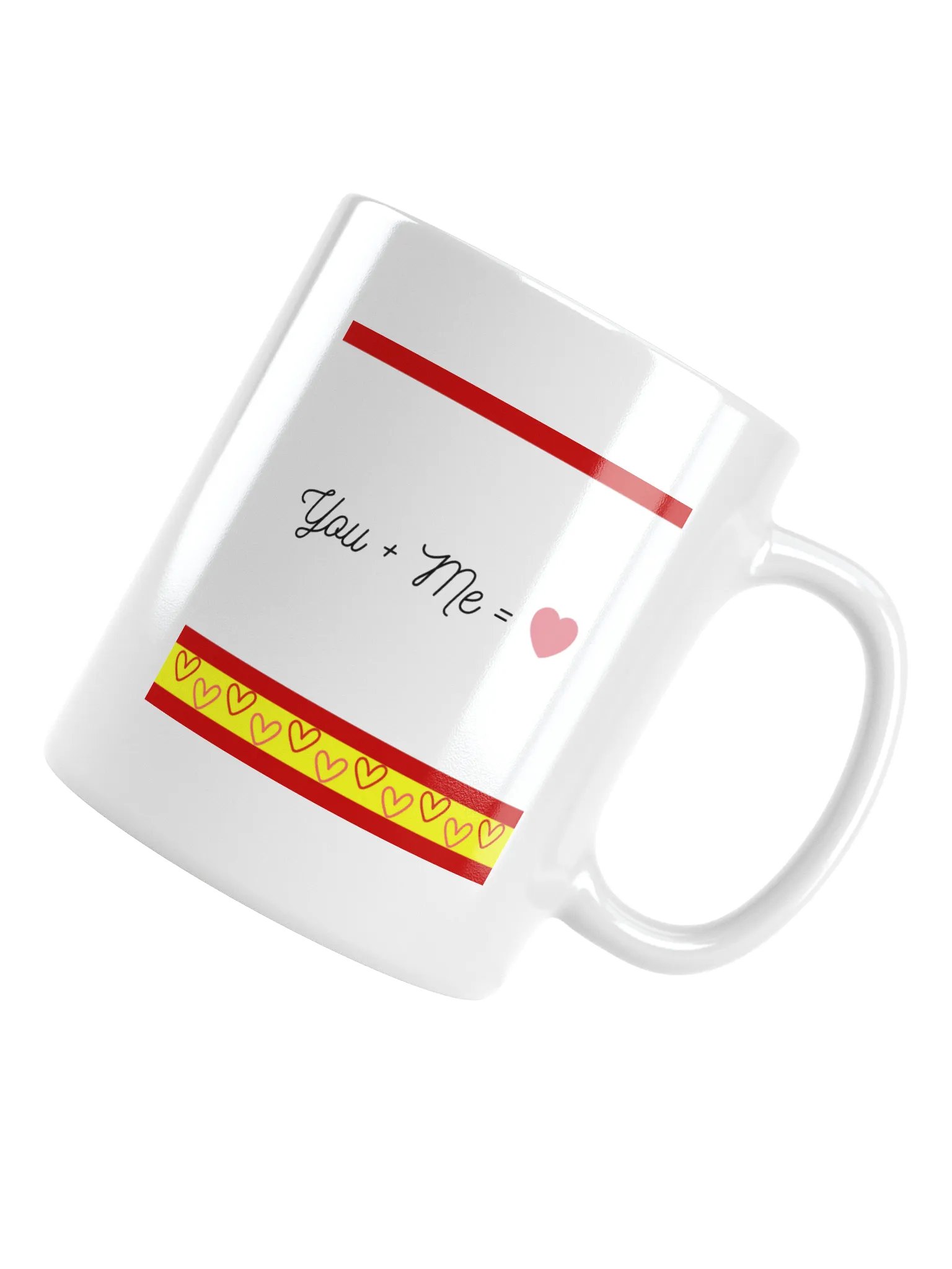 You Plus Me Equals Love Heart Mug product image (4)