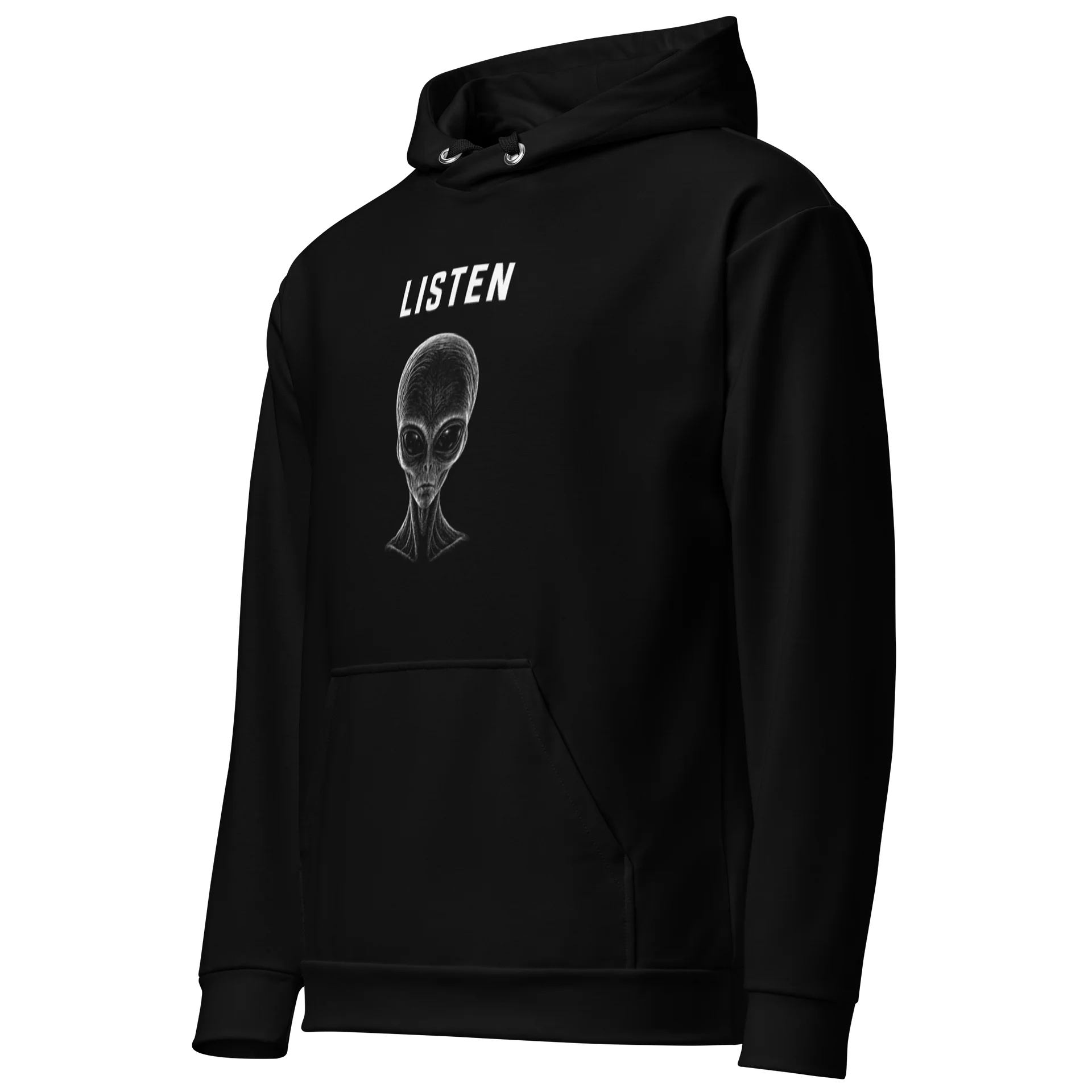 LISTEN Alien – All-Over Print Hoodie product image (2)