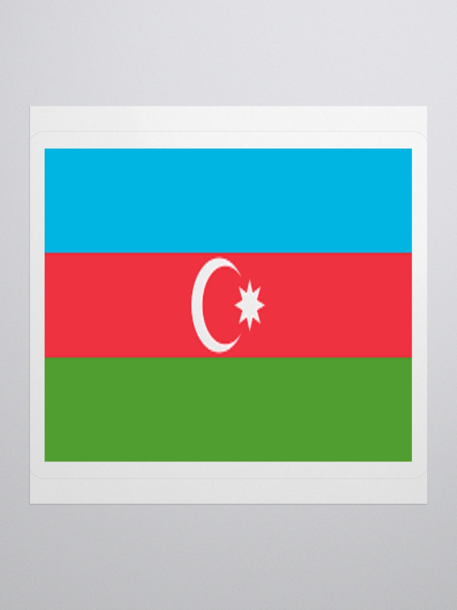 Exclusive Azerbaijan Flag Kiss-Cut Stickers - High-Quality Vinyl, Multiple Sizes product image (3)