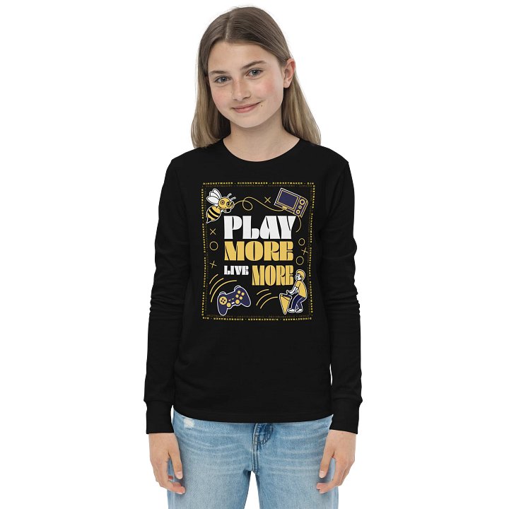 Play More Live More Youth Long Sleeve T-Shirt product image (9)